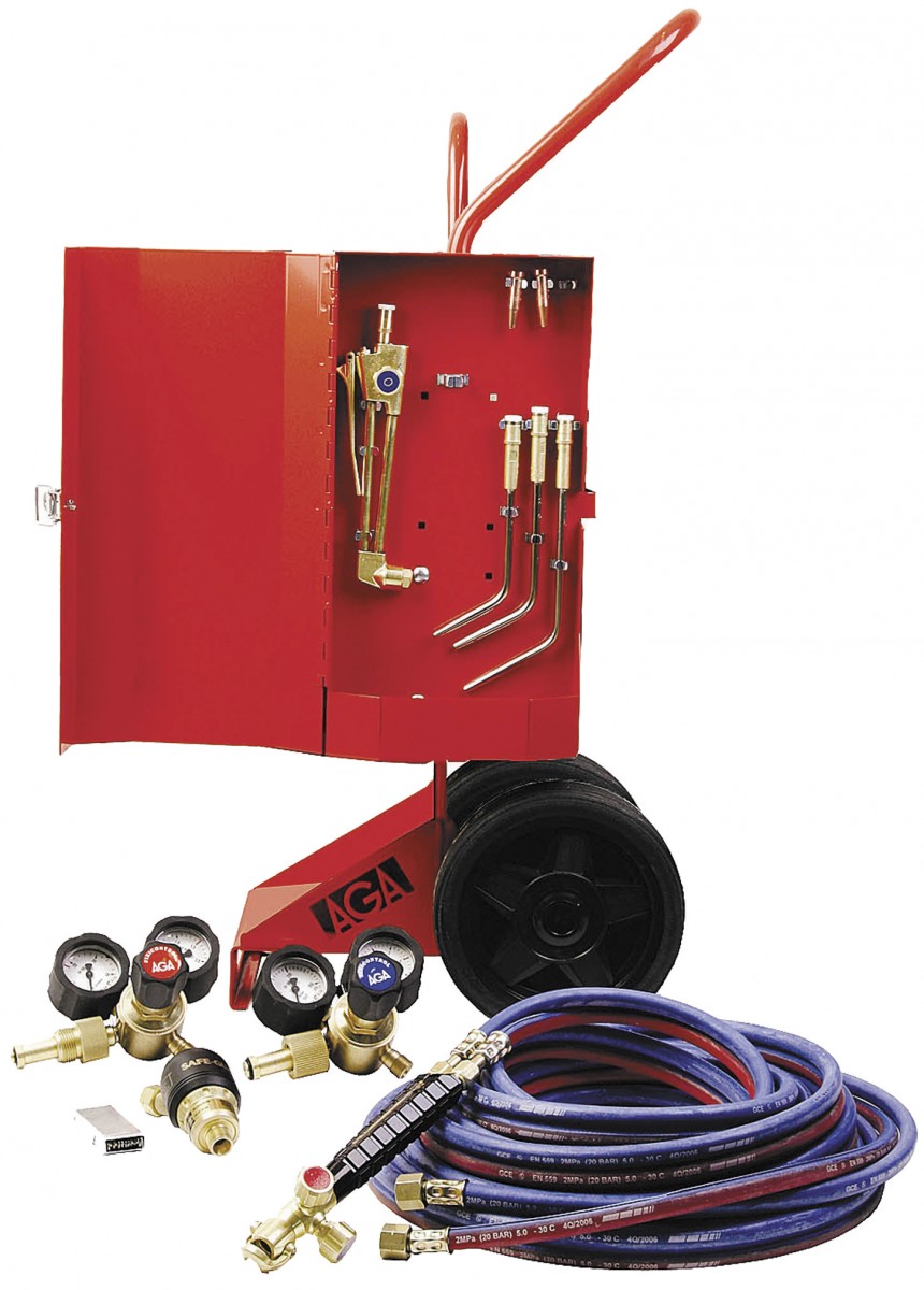 Skærebrændersæt AGA Flame med flaskevogn