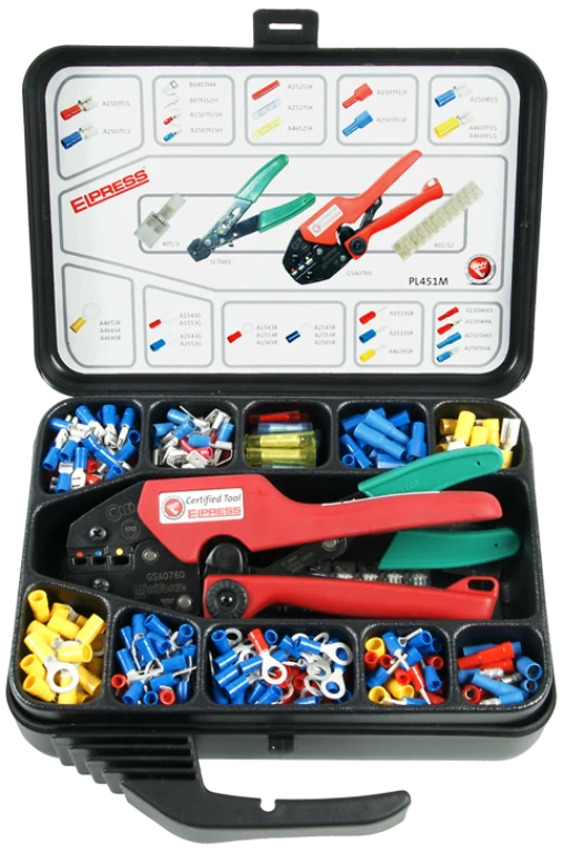 SOMELINE 80x Geïsoleerde Kabelschoenen – Platte Stekker, 0,5-6 Mm², 3 Maten (rood, Blauw, Geel), In Opbergdoos, Sterk Koper